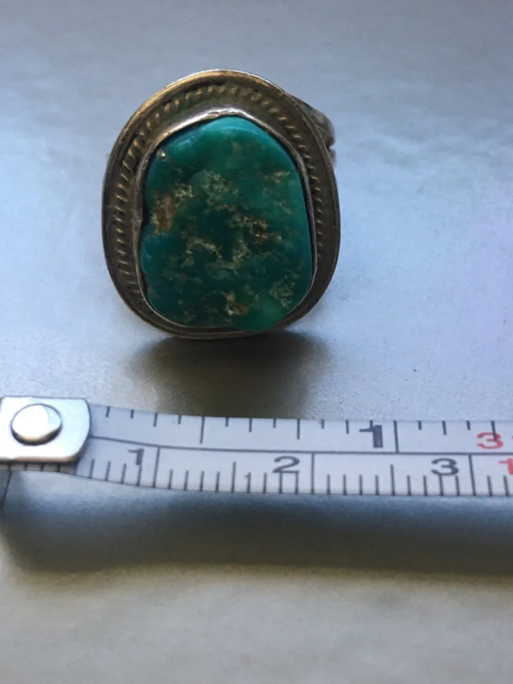 Vintage Sterling Silver Turquoise Ring Size 6 -H Cortez Native American
